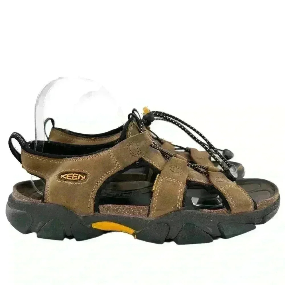 Keen mens sandals 9.5 40 brown nubuck leather outdoors walking gorpcore hiking - Picture 12 of 12